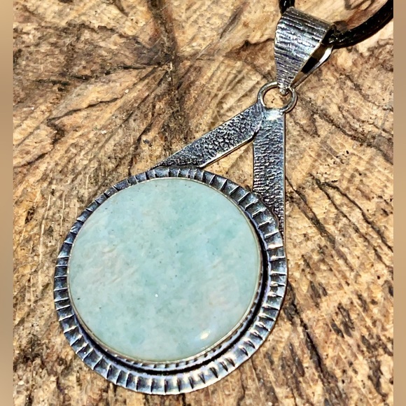 Amazonite “The Peace Stone” Pendant 2 1/2” - Picture 5 of 8